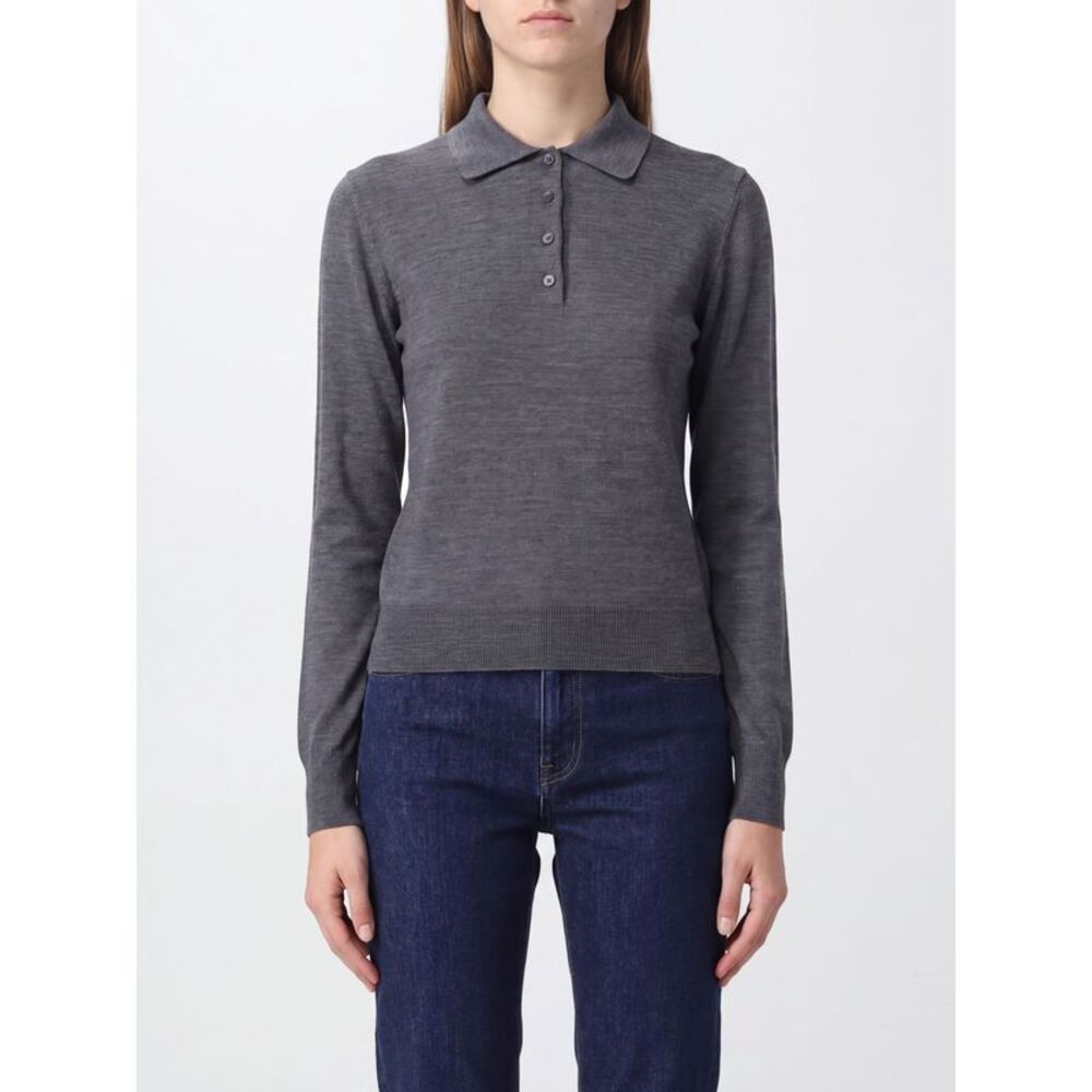 Golden Goose Women Golden Goose Slim Fit Virgin Wool Long-Sleeved Knitted Polo
